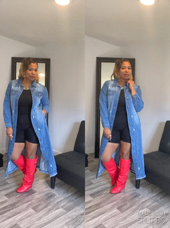 Distressed Denim Jacket Satin Jacket Silk Jacket Chiffon Jacket