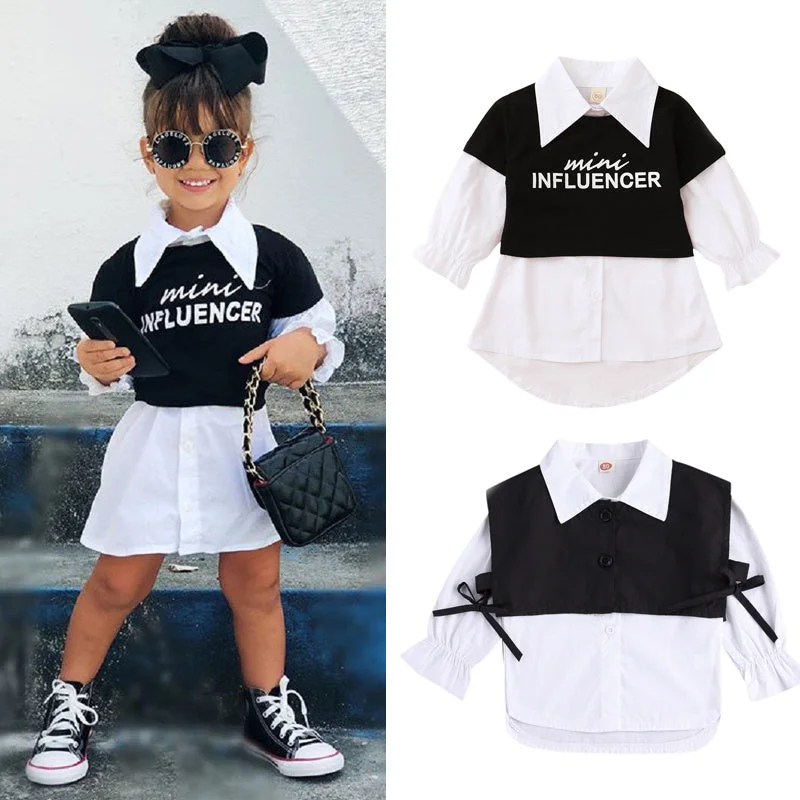Autumn Girls Button Up Dress Tunics Lace romantic