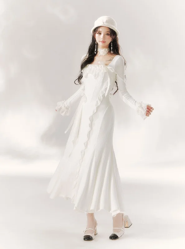Bright Moonlight Lace Fishtail Dress BBB0099 Tunics Satin smooth