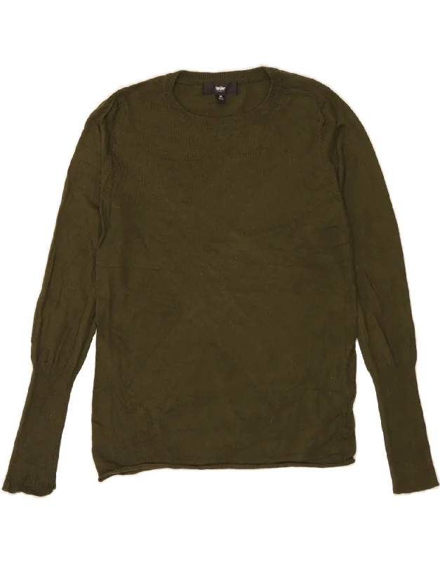 MOSSIMO Womens Crew Neck Jumper Sweater UK 12 Medium Khaki Nylon Denim Fabric Leather Fabric Suede Fabric MOSSIMO Womens Crew Neck Jumper Sweater UK 12 Medium Khaki Nylon Denim Fabric Leather Fabric Suede Fabric