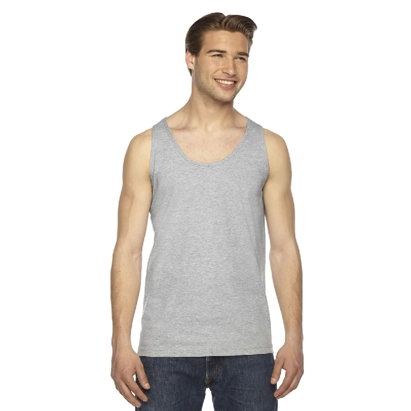 American Apparel Unisex Heather Grey Fine Jersey Tank beige tank top