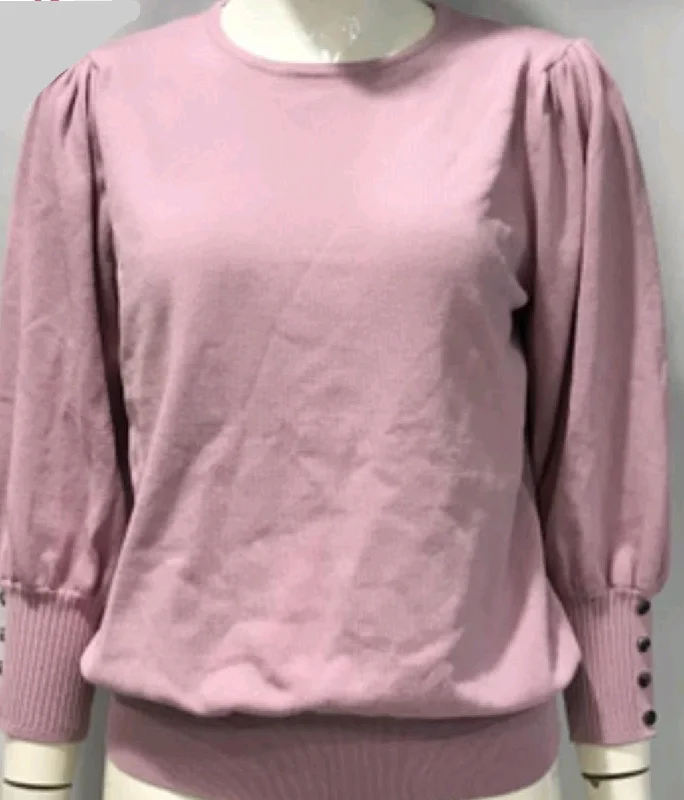 Ivee Puff Shoulder Sweater Graphic Sweater Embroidered Appliqued