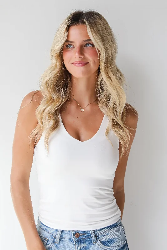 Claire Everyday V-Neck Tank - DU DEAL mesh tank top