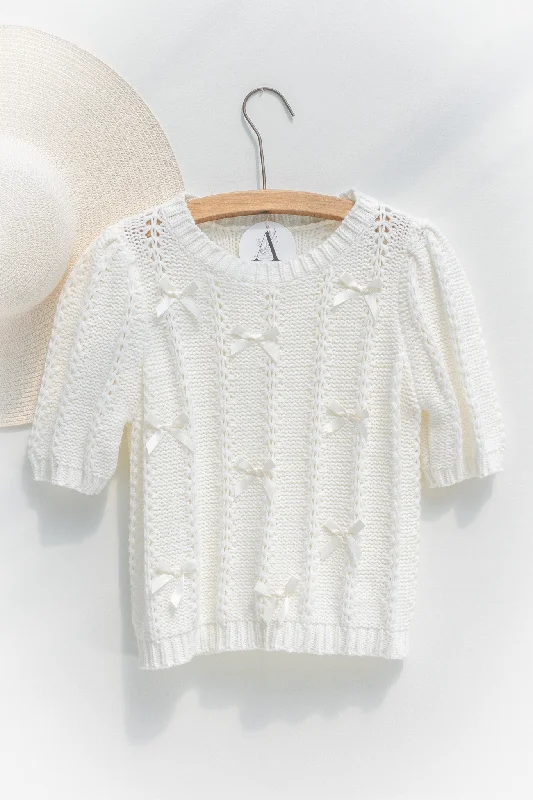 Thalia Cropped Sweater Front Pockets Side Pockets Patch Pockets