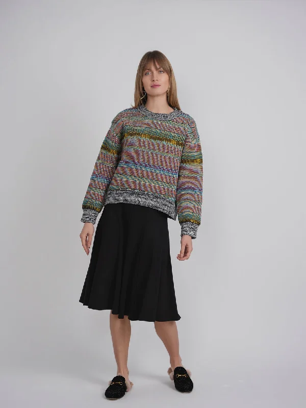Hashtag Melange Knit Sweater Top Lightweight Heavyweight Midweight