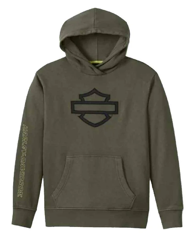 Women's Oversized Bar & Shield  Hoodie, Green Hoodie with Lace Feminine Delicate