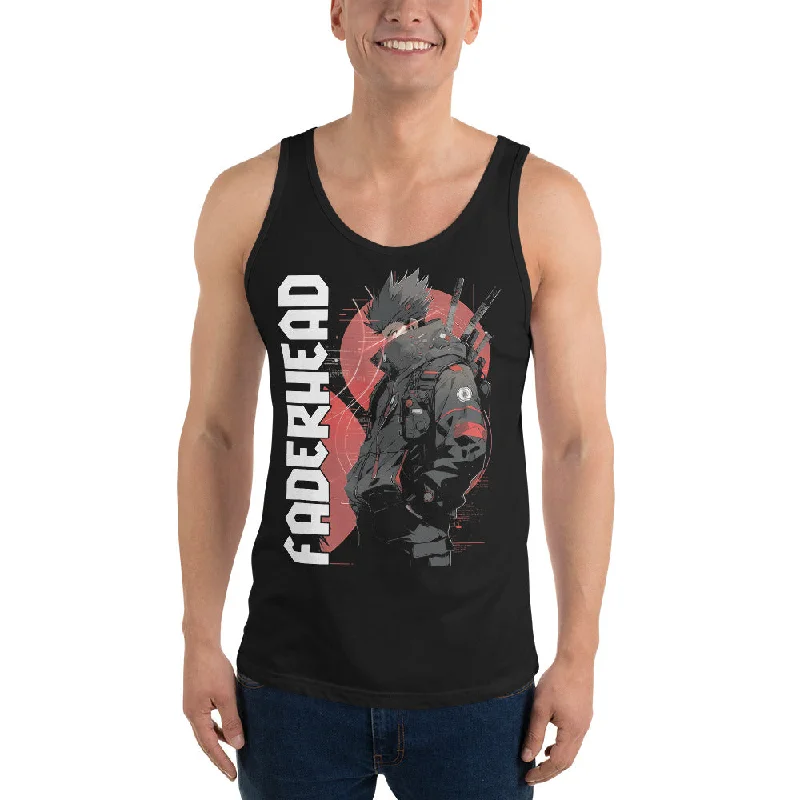 THE ASCENDER SAMURAI Tank Top Men rhinestone tank top