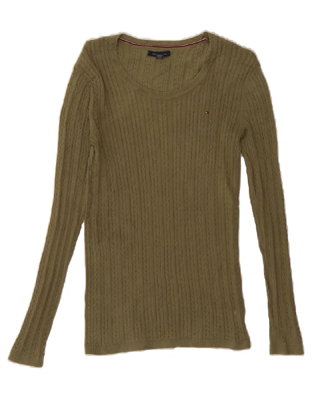 TOMMY HILFIGER Womens Boat Neck Jumper Sweater UK 6 XS Green Cashmere Blend Cotton Blend Poly Blend TOMMY HILFIGER Womens Boat Neck Jumper Sweater UK 6 XS Green Cashmere Blend Cotton Blend Poly Blend