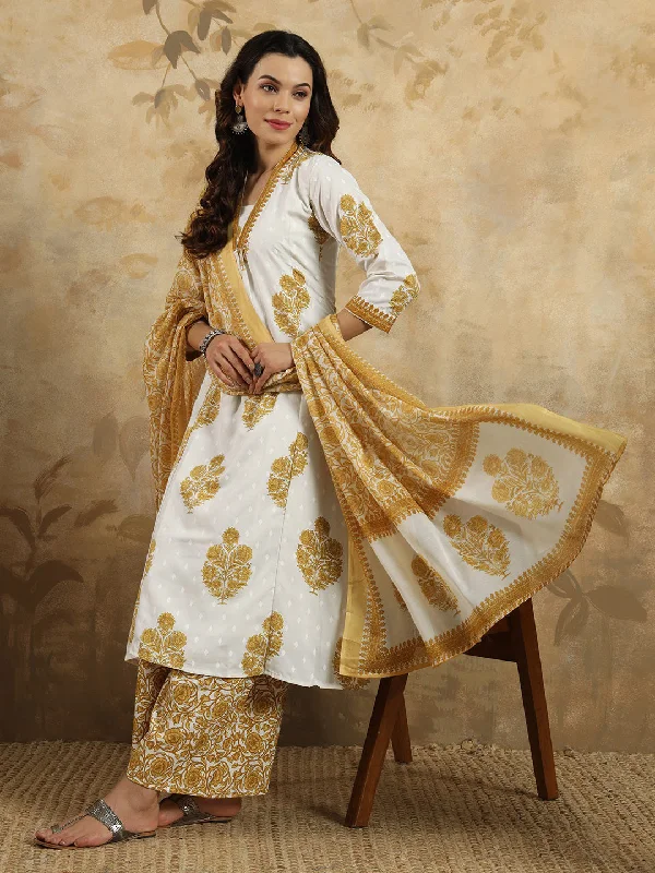 Mustard Designer Readymade Pant With Printed Embroidery Work Lightweight Jogger Pants