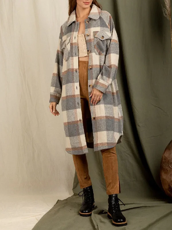 Lapel Pocket Patch Long Plaid Shirt Jacket Chenille Jacket Brocade Jacket Lace Jacket Lapel Pocket Patch Long Plaid Shirt Jacket Chenille Jacket Brocade Jacket Lace Jacket