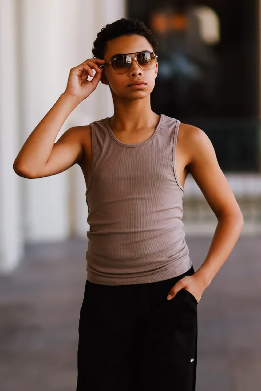 Boyfriend Tank - Stone - FINAL SALE strapless tank top