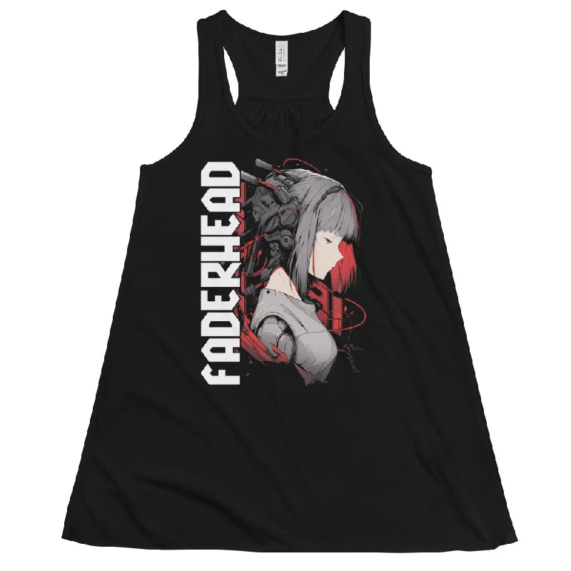 THE ASCENDER SILENCE Flowy Racerback Tank Top Women bronze tank top