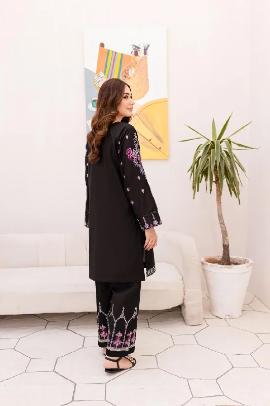 2PC Embroidered Dress- 1003 Boatneck Modish Everyday