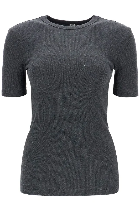 Organic Cotton Ribbed Sweater In Charcoal Melange With Wide Neckline - Grey Rayon Fabric Velvet Fabric Corduroy Fabric Organic Cotton Ribbed Sweater In Charcoal Melange With Wide Neckline - Grey Rayon Fabric Velvet Fabric Corduroy Fabric