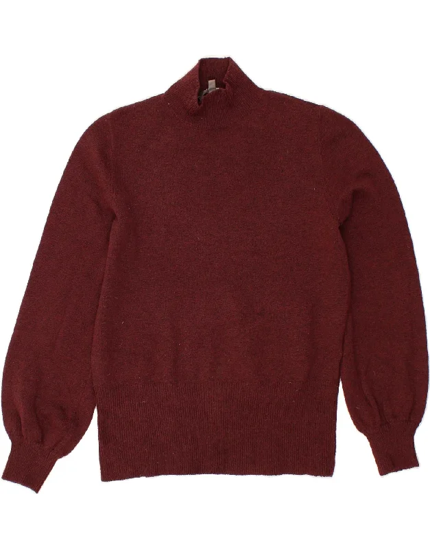 OASIS Womens Turtle Neck Jumper Sweater UK 14 Medium Maroon Polyester Sweater Knitwear Pullover OASIS Womens Turtle Neck Jumper Sweater UK 14 Medium Maroon Polyester Sweater Knitwear Pullover
