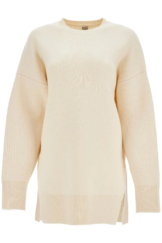 White Fine Knit Wool And Cashmere Sweater - White Front Pockets Side Pockets Patch Pockets White Fine Knit Wool And Cashmere Sweater - White Front Pockets Side Pockets Patch Pockets