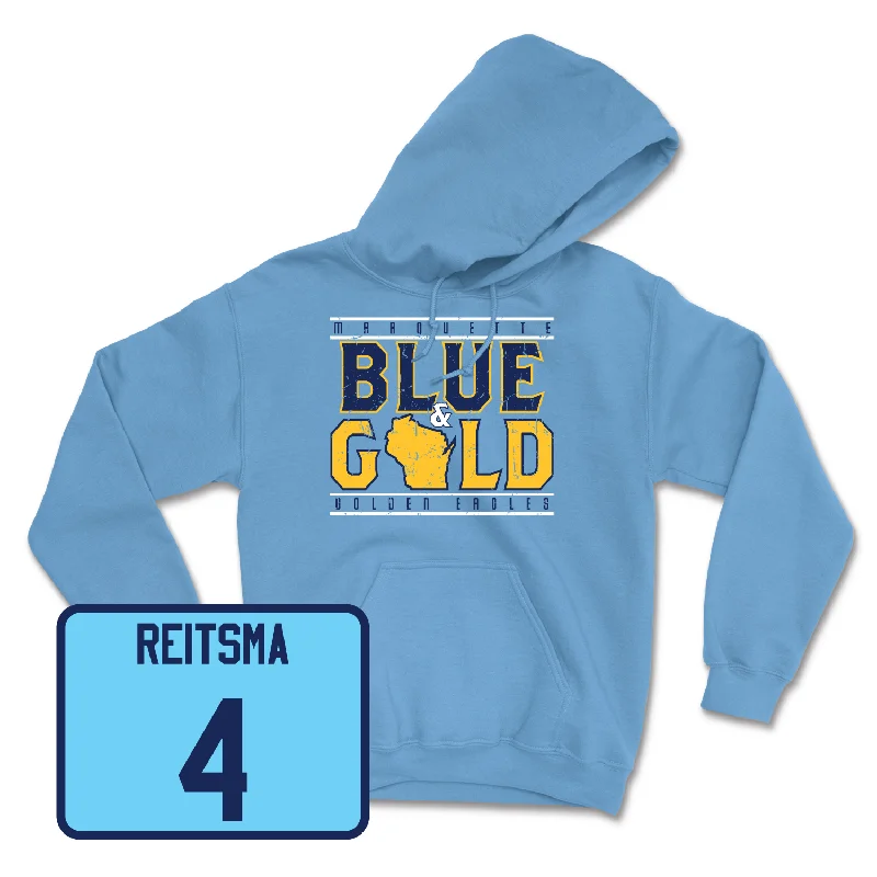Championship Blue Women's Volleyball State Hoodie - Carsen Murray Hoodie with Mock Neck Collared Structured Championship Blue Women's Volleyball State Hoodie - Carsen Murray Hoodie with Mock Neck Collared Structured