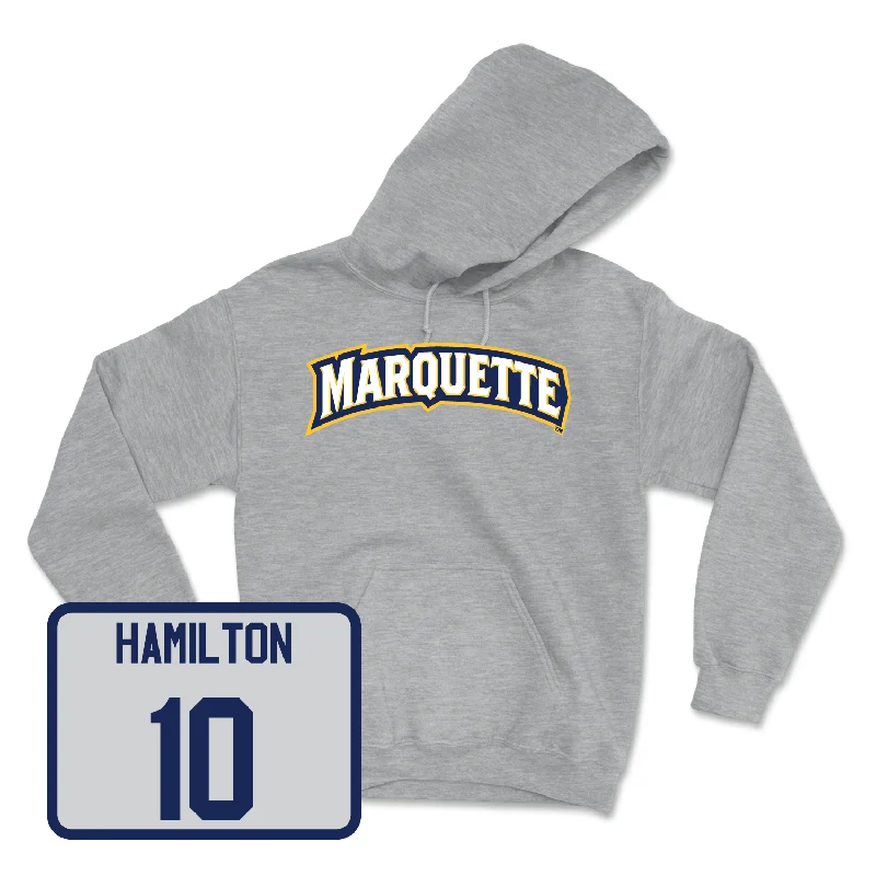 Sport Grey Women's Volleyball Wordmark Hoodie - Jadyn Garrison Hoodie with Monochrome Minimalist Simple