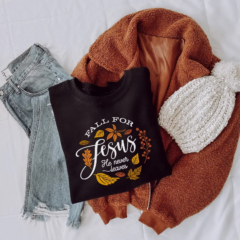 Fall For Jesus Sweatshirt - Fall Sweatshirt - Sizes S to 5XL Hoodie with Emblem Brand Identity