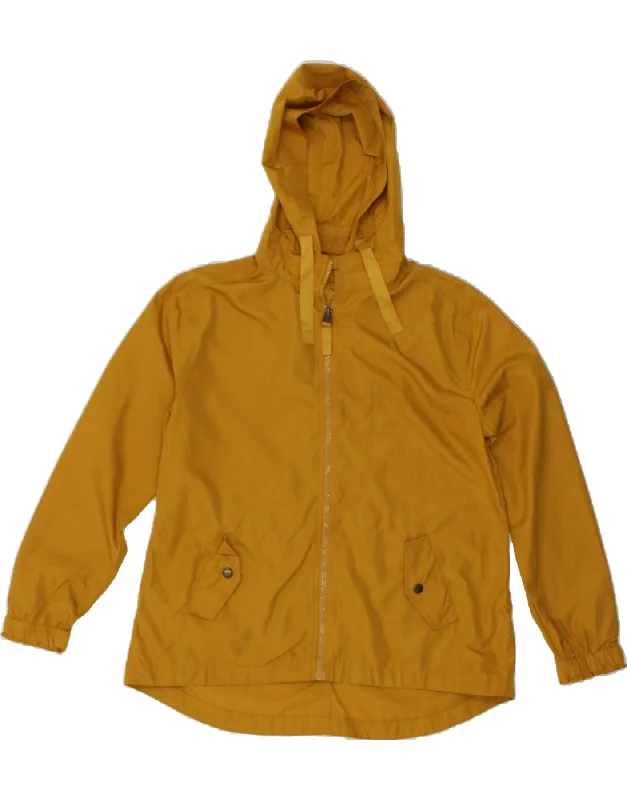 FAT FACE Womens Hooded Rain Jacket UK 10 Small Yellow Polyester Notch Collar Jacket Peter Pan Collar Jacket Cowl Neck Jacket FAT FACE Womens Hooded Rain Jacket UK 10 Small Yellow Polyester Notch Collar Jacket Peter Pan Collar Jacket Cowl Neck Jacket