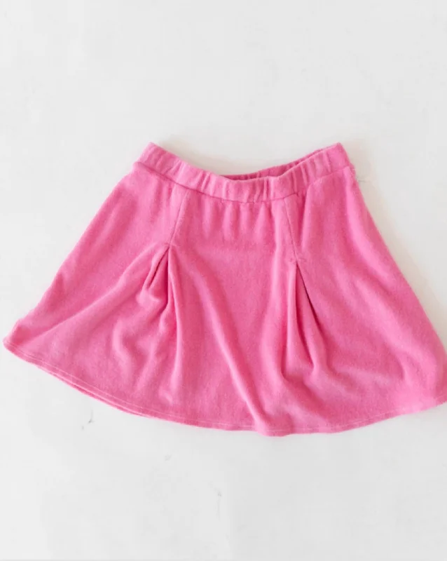 Terry Cloth Tennis Skirt In Cotton Candy casual skirt length