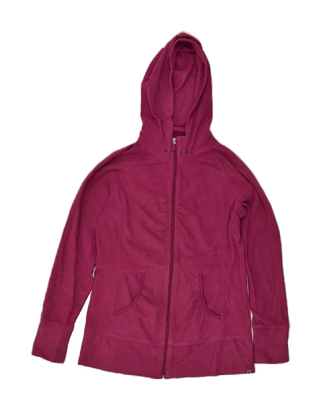 EDDIE BAUER Womens Hooded Fleece Jacket UK 14 Medium Pink Polyester Zippered Jacket Buttoned Jacket Snapped Jacket EDDIE BAUER Womens Hooded Fleece Jacket UK 14 Medium Pink Polyester Zippered Jacket Buttoned Jacket Snapped Jacket