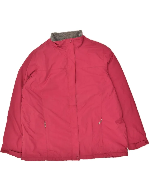 L.L.BEAN Womens Windbreaker Jacket UK 20 2XL Pink Polyester Tiered Jacket Buttoned Jacket Zippered Jacket L.L.BEAN Womens Windbreaker Jacket UK 20 2XL Pink Polyester Tiered Jacket Buttoned Jacket Zippered Jacket