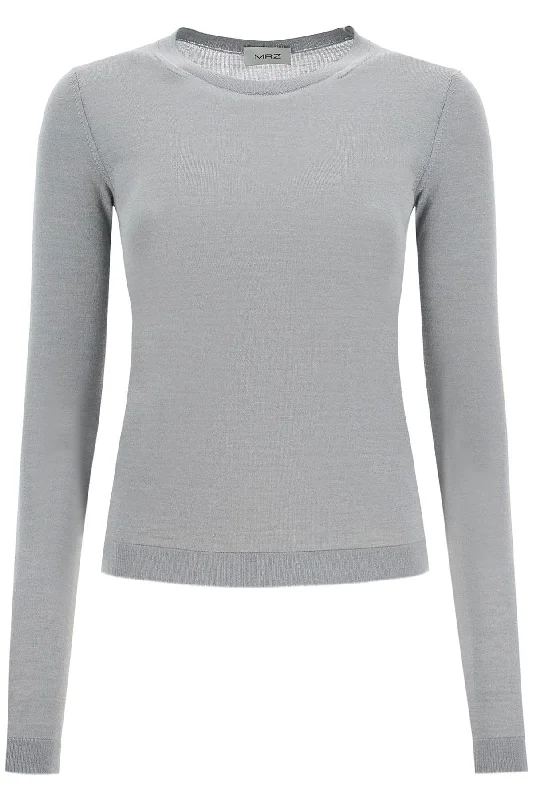 'cashmere And Silk Blend Sweater  - Grey Turtle Neck Boat Neck Asymmetrical Neck