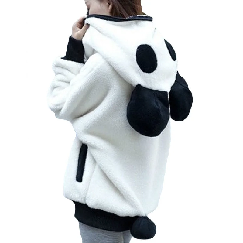 Korea Panda Ear Women Hoodies with Hood Wool Batwing sleeve Sweatshirt Casual Cute Outwear Hoodie with Snap Buttons Easy Quick Korea Panda Ear Women Hoodies with Hood Wool Batwing sleeve Sweatshirt Casual Cute Outwear Hoodie with Snap Buttons Easy Quick
