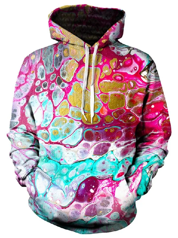 Cellular Unisex Hoodie Hoodie with Tied Waist Feminine Flattering