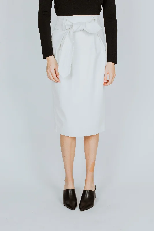 Christy Lynn Paola Skirt Bone velvet skirt luxury