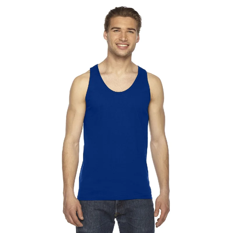 American Apparel Unisex Lapis Fine Jersey Tank grey tank top