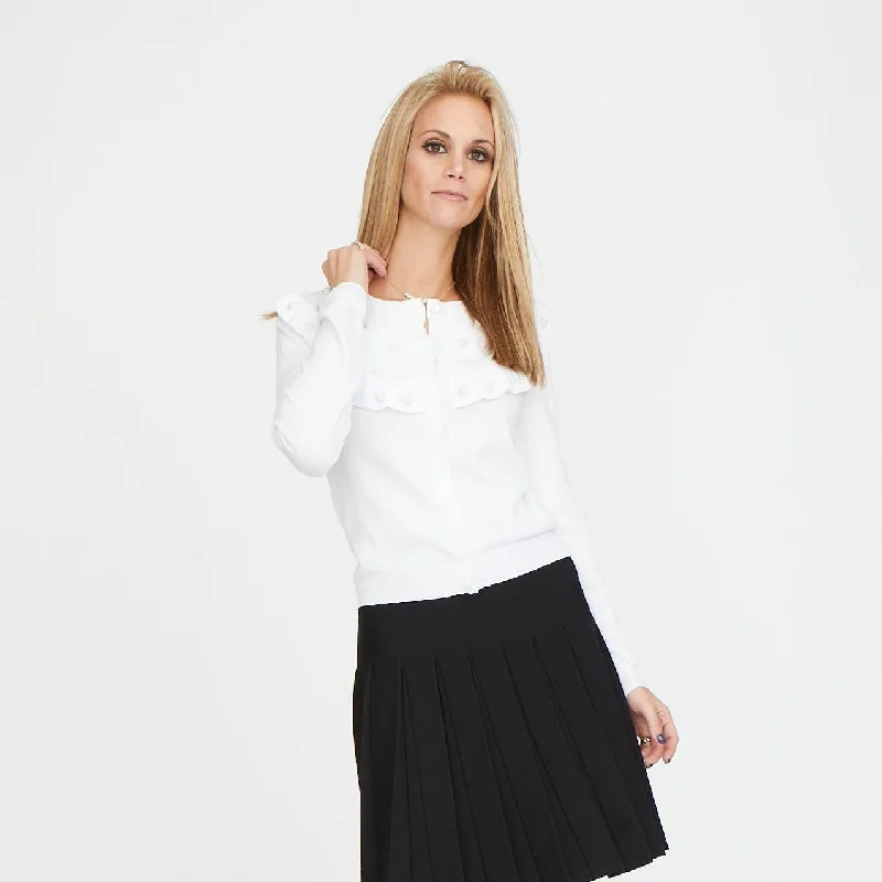 Paper Parachute Ball Trimmed Sweater Spandex Rayon Corduroy