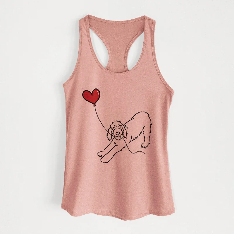 Spinone Italiano Heart String - Women's Racerback Tanktop spandex blend tank