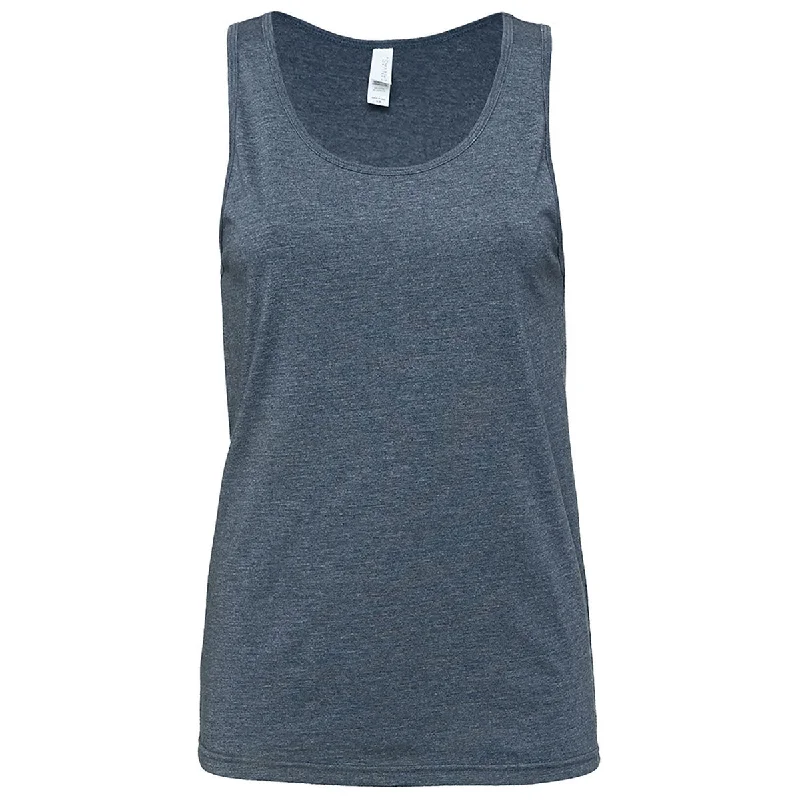 Bella + Canvas Unisex Heather Navy Heather CVC Tank sleep tank top