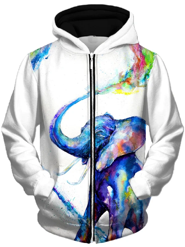 Veris Unisex Zip-Up Hoodie Hoodie with Hem Ribbing Snug Secure