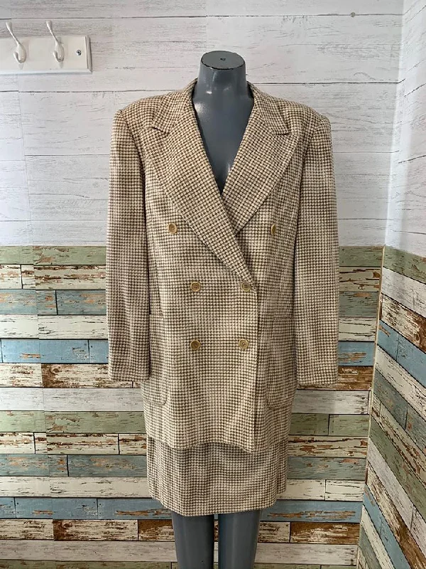 90’s Two Piece Set Jacket and Skirt by Escada Ribbed Jacket Pleated Jacket Ruffled Jacket 90’s Two Piece Set Jacket and Skirt by Escada Ribbed Jacket Pleated Jacket Ruffled Jacket