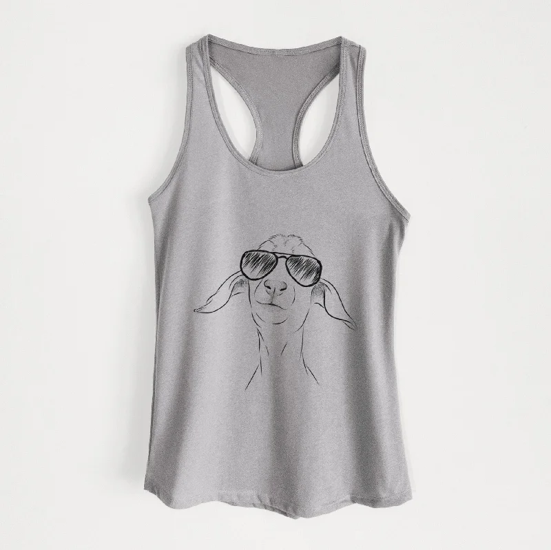 Kara Dune the Spanish Boer Goat - Women's Racerback Tanktop loose fit tank