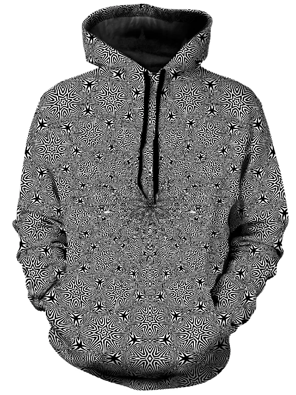 Optical Star Vortex Unisex Hoodie Hoodie with Sequins Glamorous Eye-catching