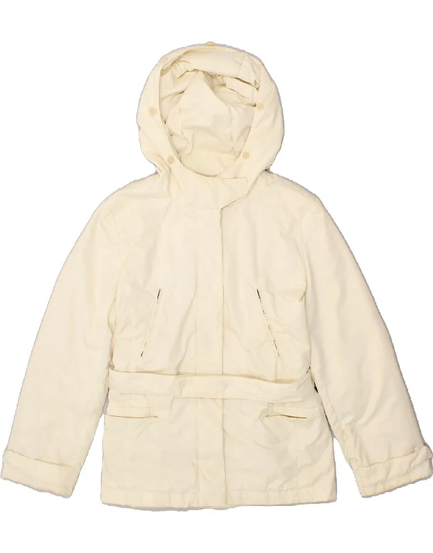 MAX MARA Womens Weekend Hooded Padded Jacket UK 12 Medium Off White Nylon Jacket Polyester Jacket Spandex Jacket MAX MARA Womens Weekend Hooded Padded Jacket UK 12 Medium Off White Nylon Jacket Polyester Jacket Spandex Jacket