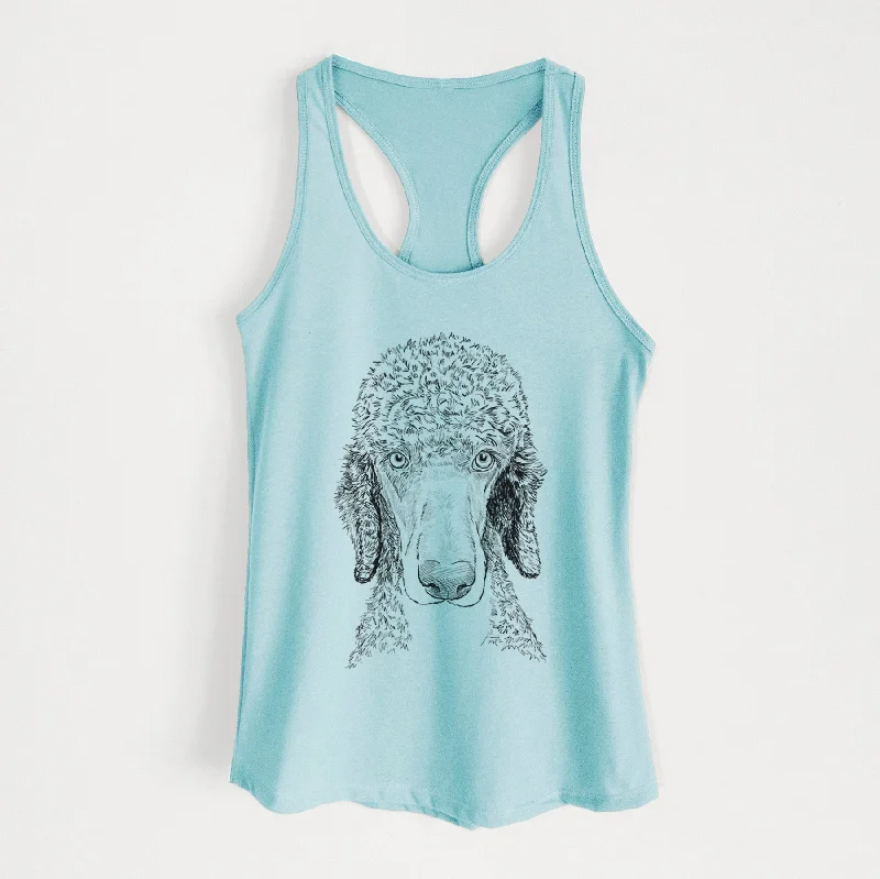 Doodled Kona the Poodle - Women's Racerback Tanktop layering tank top
