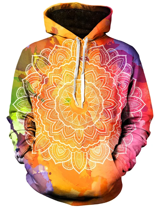 Watercolors Unisex Hoodie Hoodie with Full-Zip Functional Layering