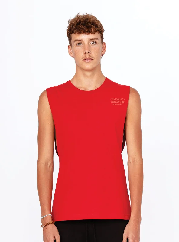 Unisex Freestyle Max Tank Red long tank top