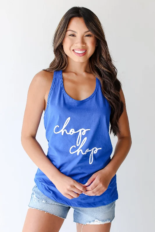 Blue Chop Chop Tank peach tank top