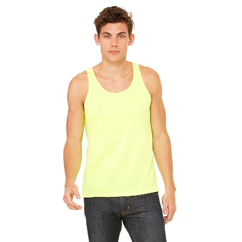 Bella + Canvas Unisex Neon Yellow Jersey Tank lemon yellow tank