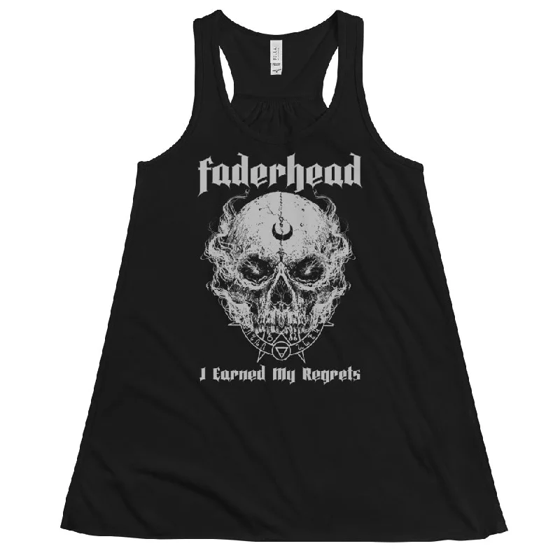 I EARNED MY REGRETS Flowy Racerback Tank Top Women sage tank top