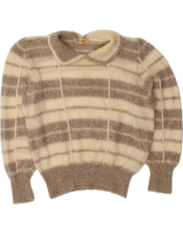 VINTAGE Womens Polo Neck Jumper Sweater EU 44 XL Grey Colourblock High Neck Crew Neck V-Neck VINTAGE Womens Polo Neck Jumper Sweater EU 44 XL Grey Colourblock High Neck Crew Neck V-Neck