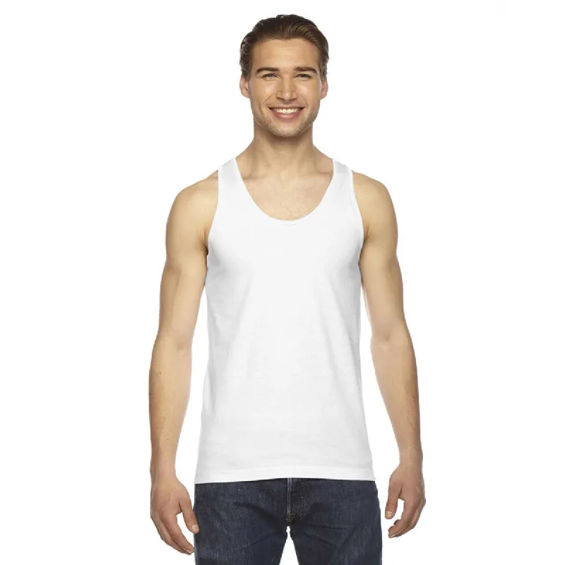American Apparel Unisex White Fine Jersey Tank bold tank top