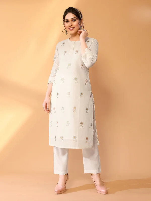 Cream Designer Readymade Pant Suit With Wevon Designer Work Elegant High-Waist Pants Cream Designer Readymade Pant Suit With Wevon Designer Work Elegant High-Waist Pants