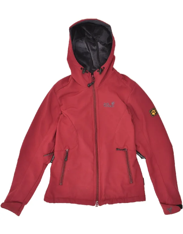 JACK WOLFSKIN Womens Hooded Windbreaker Jacket UK 10 Small Pink Polyester Embroidered Jacket Appliqued Jacket Beaded Jacket JACK WOLFSKIN Womens Hooded Windbreaker Jacket UK 10 Small Pink Polyester Embroidered Jacket Appliqued Jacket Beaded Jacket